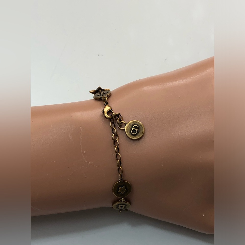 Christian Dior Amulettes  D’amour Round & Start Charms Vtg Brass 7in - Picture 12 of 15